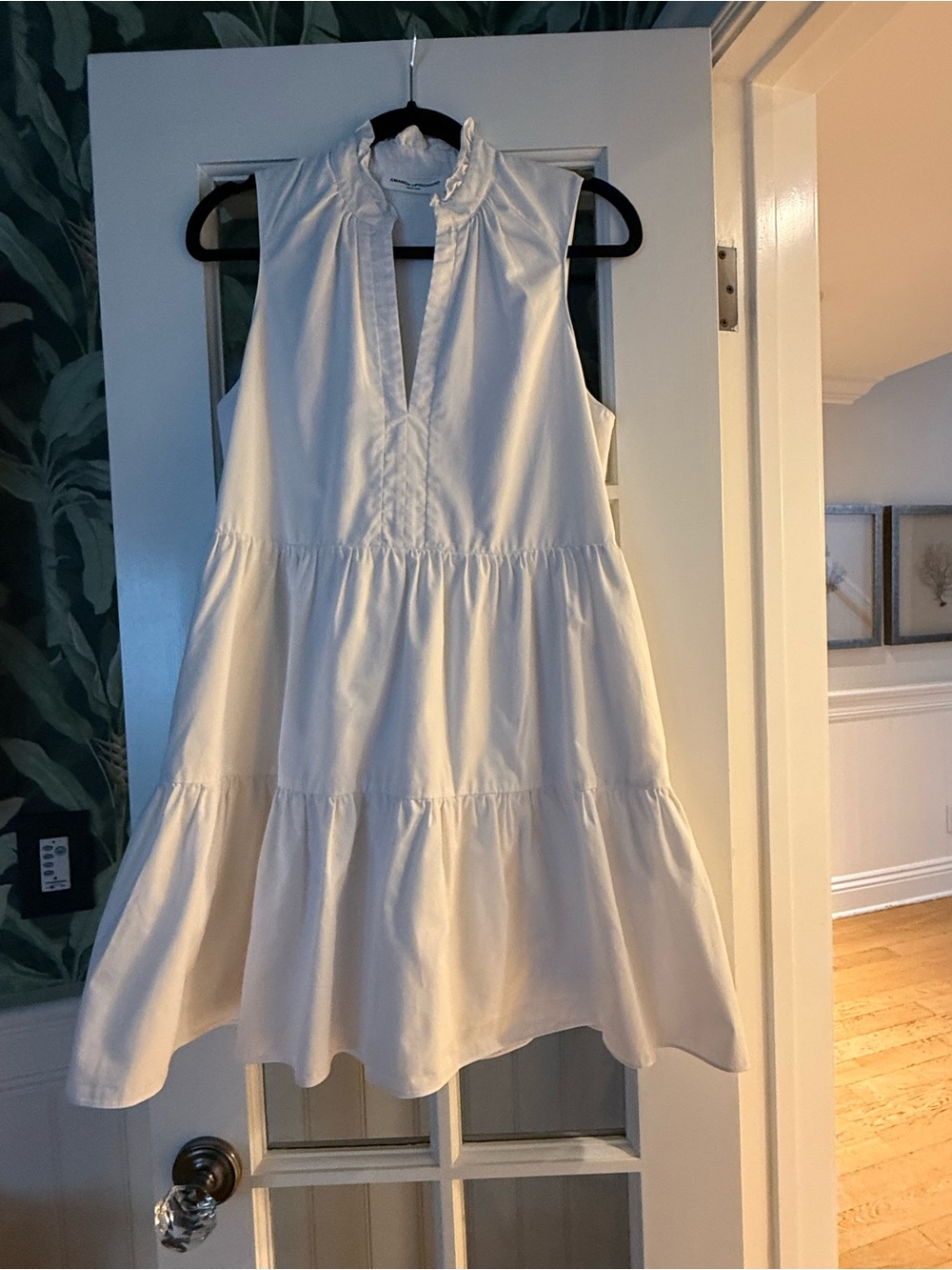 Amanda Uprichard White Tiered A-Line Mini Dress Size SMALL